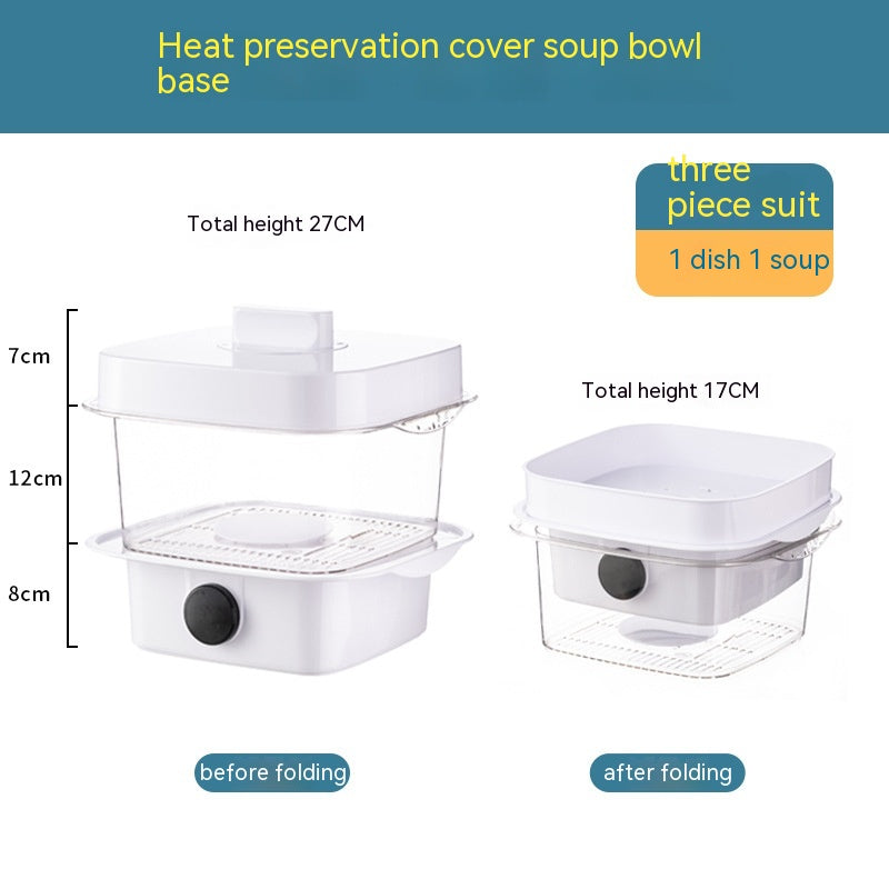 Multi-layer Dish Cover Heat Preservation Kitchen Cover Dining Table Leftover Storage Box Transparent Stack Cooking Hood Steamer